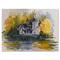Designart - Castle By The Lake With Autumn Trees - Lake House Canvas Wall Art Print